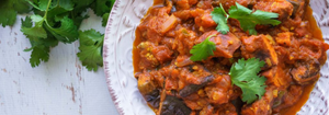 Aubergine and Red Pepper Curry